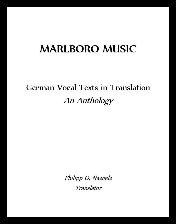 German Vocal Texts in Translations: An Anthology