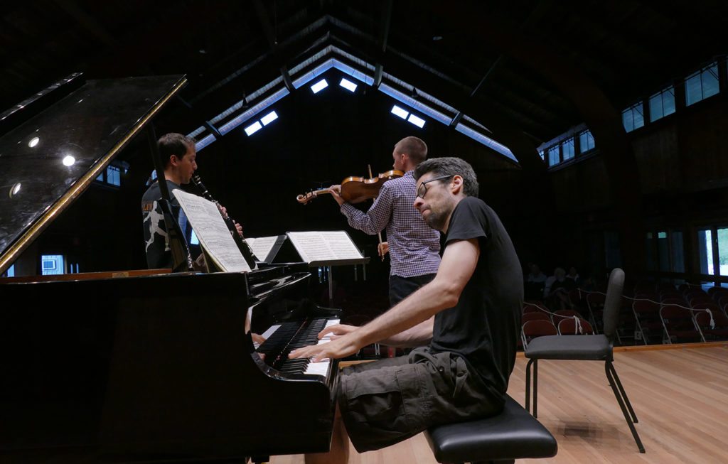 Gabriel Campos Zamora, Matthew Lipman, Jonathan Biss. Photo by Allen Cohen.