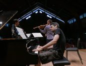 Gabriel Campos Zamora, Matthew Lipman, Jonathan Biss. Photo by Allen Cohen.