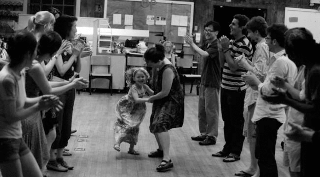 Annual square dance in the dining hall