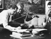 Michael Tree and Jaime Laredo at Schneider's apartment on West 23rd Street in New York | “Schneider had a tremendous influence amongst the strings… And the exuberance, he was incredibly energetic and got things going. He was somebody who made things happen… he was very important.” -pianist Lilian Kallir