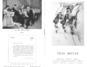 "[Even] before my association with Marlboro, I was very familiar with the Moyse Trio's playing via recordings, and the word Moyse, to me at least, is a household word synonymous with the best in woodwinds.”—Harvey Olnick in a letter to Marcel Moyse, 1956
