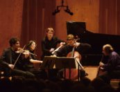 Itamar Zorman, Mitsuko Uchida, James Andrewes, Lionel Cottet, Charles Neidich. Photo by Pete Checchia.