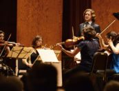 Michelle Ross, Carmit Zori, Spencer Lang, Rebecca Albers, Alice Yoo. Photo by Pete Checchia.