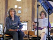 Sofia Gubaidulina and Laurel Fay. Photo by Allen Cohen.