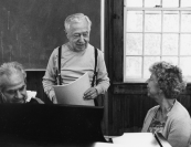With Felix Galimir and Mieczysław Horszowski, 1977. Photo by George Dimock.
