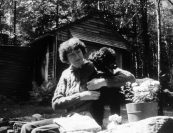 Madeline Foley and her dog, Suzy, at home in Marlboro.