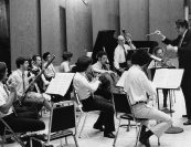 “That’s the power of art. It’s a constant kaleidoscope of ideas that has as its background the change in time and the change in others’ compositions that are being done. That is sometimes why, when you hear Webern or Schoenberg or Lutosławski or Stravinsky, and then go back to doing some Mozart piece or some Haydn piece, there’s a freshness in the way you approach it because of all this other stuff banging at you. That’s the wonderful power of art, and it makes possible new interpretations.” —Leon Kirchner | Kirchner conducting Hindemith’s Kammermusik No. 1, Op. 24 in 1972. Photo by Woodrow Leung.