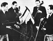 "I do believe that ensemble playing offers better opportunities for deepening the purely musical approach [than solo playing]," Busch wrote to his brother-in-law Otto Grüters after a Quartet performance. "Playing interestingly is nothing—anyone can do that; but playing rightly [richtig], as we can do, no one else can do that—not even us." | The Busch Quartet in the 1930s.